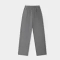 Grey pleated wide leg corduroy trousers, elastic high waist casual pants for women autumn. - L/38 / Gray