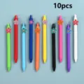 10st gekleurde gelpennen set met schattige 3D bloemdecoratie, gladde kantoor school stationery. - 10 Stuks/Verpakking