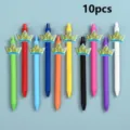 10 Stk. Bunte Gelstifte Set mit süßem Kronen-Dekor, glattes Schreiben Schulbedarf Geschenke. - 10er-Pack