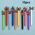 10 stuks kleurrijke gelstiften met vlinder alfabet bedels, schattige schrijfwaren voor studenten. - Stijl 2 / 10 Stuks/Verpakking