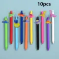 Kleurrijke Dinosaurus Gelstiften Set 10st Leuke Cartoon Dieren Balpennen School Schrijfwaren - Stijl 1 (10-Stuks Verpakking)