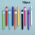 10 stuks kleurrijke gelpennen set met schattige bloem patch decoratie voor school en kantoor. - 10-Delige Kleurrijke Set
