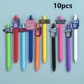 Set de 10 bolígrafos de gel de colores con dijes cheer artículos de papelería escolar oficina - Estilo 1 (10 Pcs)