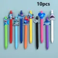 10pcs Cute Cartoon Shark Gel Pens Colorful Silicone Animal Ballpoint Pens Student Stationery - Style 2 / 10 Piece Set