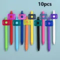 10 pcs bolígrafos de gel de colores con dijes de hebilla de zapatos, oficina escolar. - Conjunto Multicolor de 10 Piezas / 10 Piezas/Caja