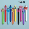 10pcs cute colorful butterfly silicone gel pens kawaii office school writing signature pen - Style 2 (10-Piece Pack)