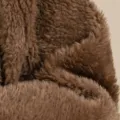Brown teddy fleece fabric close-up view showing soft texture for warm winter coat - S (Recommended Under 60 kg) / Camel