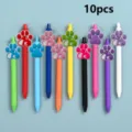 10pcs cute paw print gel pens colorful press ballpoint pens student stationery writing supplies - Style 1