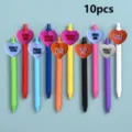 10pcs colorful gel pens set cute heart design smooth writing student stationery supplies - Style 3 / 10 Pieces/Pack