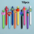 10pcs colorful gel pens set cute fruit and vegetable cartoon stationery school supplies - Style 7
