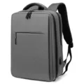 Mochila gris para portátil de negocios para hombre, bolso de viaje y de cercanías multifuncional. - 42 cm * 30 cm * 15 cm (Pequeño) / Gris oscuro