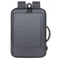 Grijze zakelijke woon-werk rugzak, grote laptop tas met USB-poort en dubbele handgrepen. - Grijs