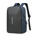 Mochila antirrobo rígida de 15.6 pulgadas para portátil negocios hombre con puerto USB - Azul