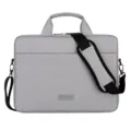 Borsa per laptop grigia per viaggi di lavoro con tracolla e manico resistente per ufficio. - 14" / Grigio