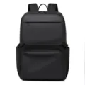 Mochila hombre negocios impermeable bolsa para laptop gran capacidad viaje diario trabajo - Negro