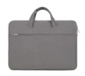 Borsa per laptop grigia 15.6 pollici sottile valigetta da lavoro con manici e tasca anteriore - Grigio scuro