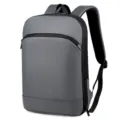 Mochila para portátil delgada y elegante en gris, ideal para viajes de negocios y uso diario. - Gris oscuro