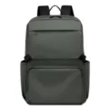 Mochila para portátil de negocios gris oscuro para hombre, impermeable para viajes casuales. - Verde