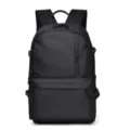 Mochila casual negra para estudiantes, bolso escolar de gran capacidad para hombres y mujeres. - Negro