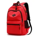 Mochila escolar roja estilo universitario gran capacidad diseno deportivo al aire libre. - Rojo vino (versión mejorada)