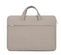 Borsa per laptop grigia con manici e tasca con cerniera per computer portatile e lavoro affari. - 14" / Kaki