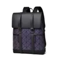 Mochila geométrica luminosa para hombre casual negocios ordenador viaje escolar elegante - Iridiscente Geométrico