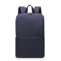 Mochila de tela de color sólido simple y clásica ideal para la escuela y los viajes - 16L / Azul marino