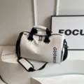 Bolso de Viaje Gran Capacidad con Compartimento para Zapatos Bolsa Deportiva Gym - Blanco