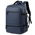 Mochila para portátil de negocios para hombre en azul marino, gran bolsa de viaje. - Azul marino