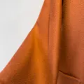 Luxury camel cashmere bathrobe coat variant, featuring elegant water ripple texture for winter. - Pumpkin Orange