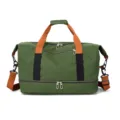 Große grüne Reisetasche mit Schuhfach und verstellbarem Schultergurt für Fitness. - Grün (Neutral / Ohne Logo)