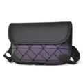Bolso bandolera geométrico para hombre elegante bolso de hombro morado casual diario. - Negro Colorido