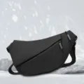 Bolso cruzado negro elegante y bolso de pecho para ocio deportes y ciclismo urbano. - Negro