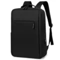 Mochila negra grande para portátil de negocios bolsa escolar informal con puerto USB - 17" / Negro