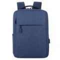 Mochila hombre negocios portatil gran capacidad azul tela bolsa casual escolar. - Azul