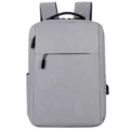 Mochila para portátil gris de negocio casual para hombre, gran capacidad diaria. - Gris