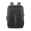 Casual EVA hard shell anti-theft backpack with password lock and USB port for business travel. - Gray
