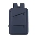 Mochila para portátil de hombre business azul oscura minimalista, gran viaje. - Azul