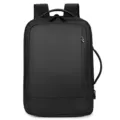 Zwarte zakelijke rugzak voor heren, multifunctionele reislaptoprugzak met USB-poort. - Zwart