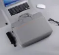 Borsa per laptop grigia grande capacità affari ufficio documento tracolla borsa - 15.6" / Grigio