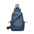 Bolso de pecho azul para hombre mochila cruzada casual impermeable elegante para viajes. - Azul