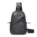 Estiloso bolso cruzado impermeable para hombre mochila de pecho informal para viajes diarios - Gris