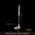 Stainless Steel Potato Masher Ergonomic Kitchen Tool Heavy Duty Food Masher Tool - Small Classic Handle Style