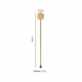 Goldener 304 Edelstahl langer Griff Löffel Kaffeebar Cocktail Rührstab 17.5cm - 18.5cm / Gold