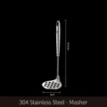 Stainless steel potato masher kitchen tool for home cooking, durable and easy to clean. - Small Gourd Handle Style