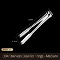 Stainless steel ice tong kitchen bar tool 304 stainless steel food clip sugar tong 19cm - Stainless Steel Ice Tongs (8")