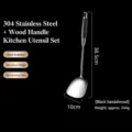 Stainless Steel Kitchen Spatula with Solid Wood Handle Durable Cooking Utensil Tool - Thickened 304 Stainless Steel Spatulas with Ebony Handle