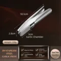 Stainless steel garlic press manual kitchen tool with ergonomic handle and efficient garlic mincer. - Square Hole Garlic Press