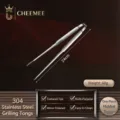 Pinza per barbecue in acciaio inox 24cm pinza da cucina utensile per griglia argento - Testa Appuntita (24cm) / Argento