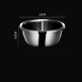 Stainless steel mixing bowl 22cm kitchen food grade metal basin for kneading dough and veggies. - Type C Basin 2.7L (22cm)